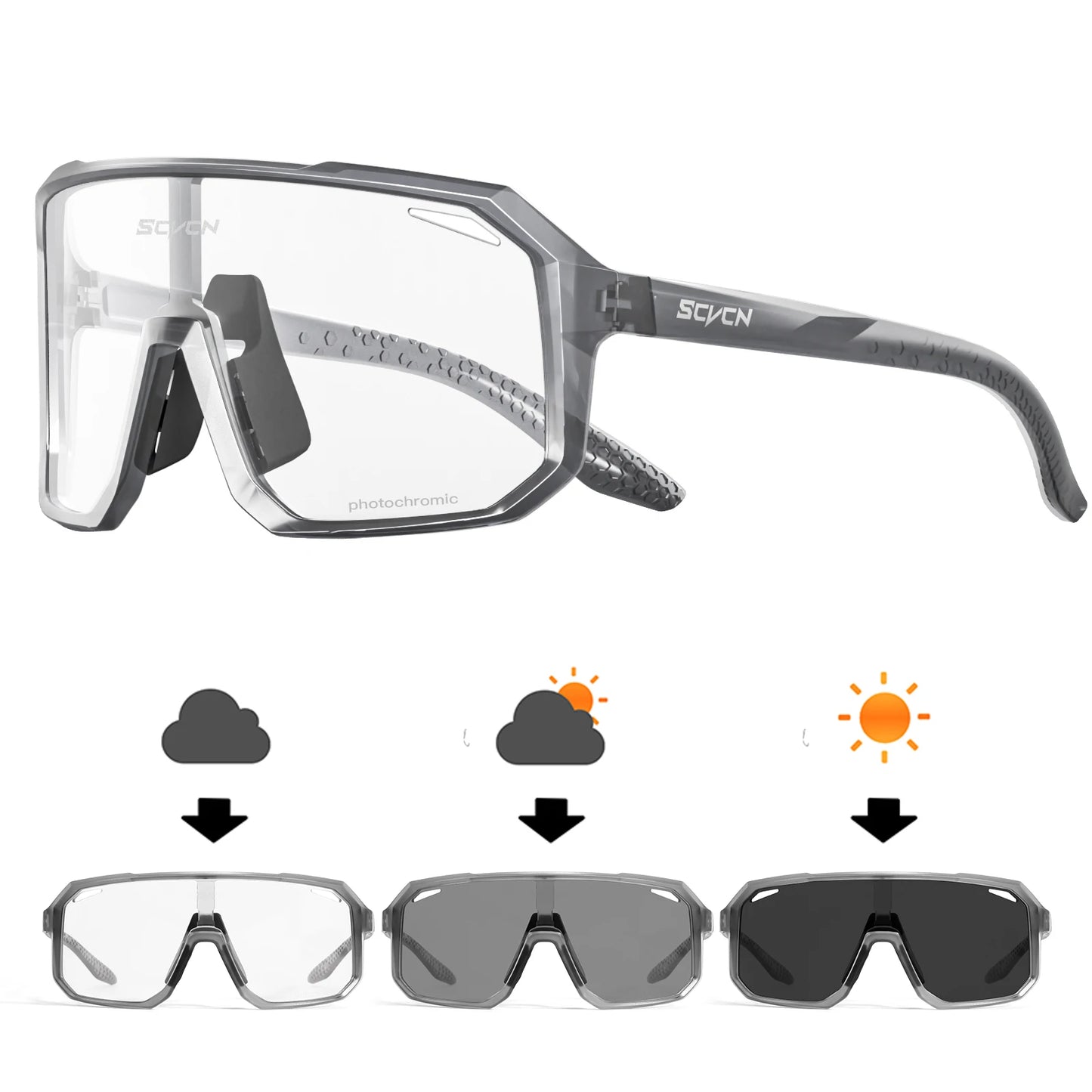 -COLE Photochromic SEVEN flex Sport Sunglasses (Transition Lens) - (7 colors available)