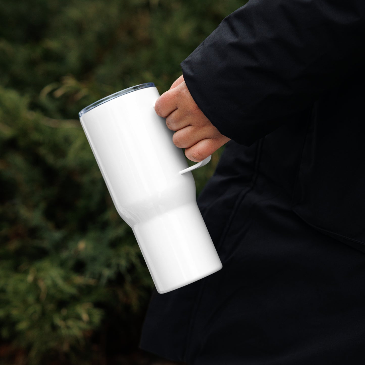 Sleek Travel mug with a handle