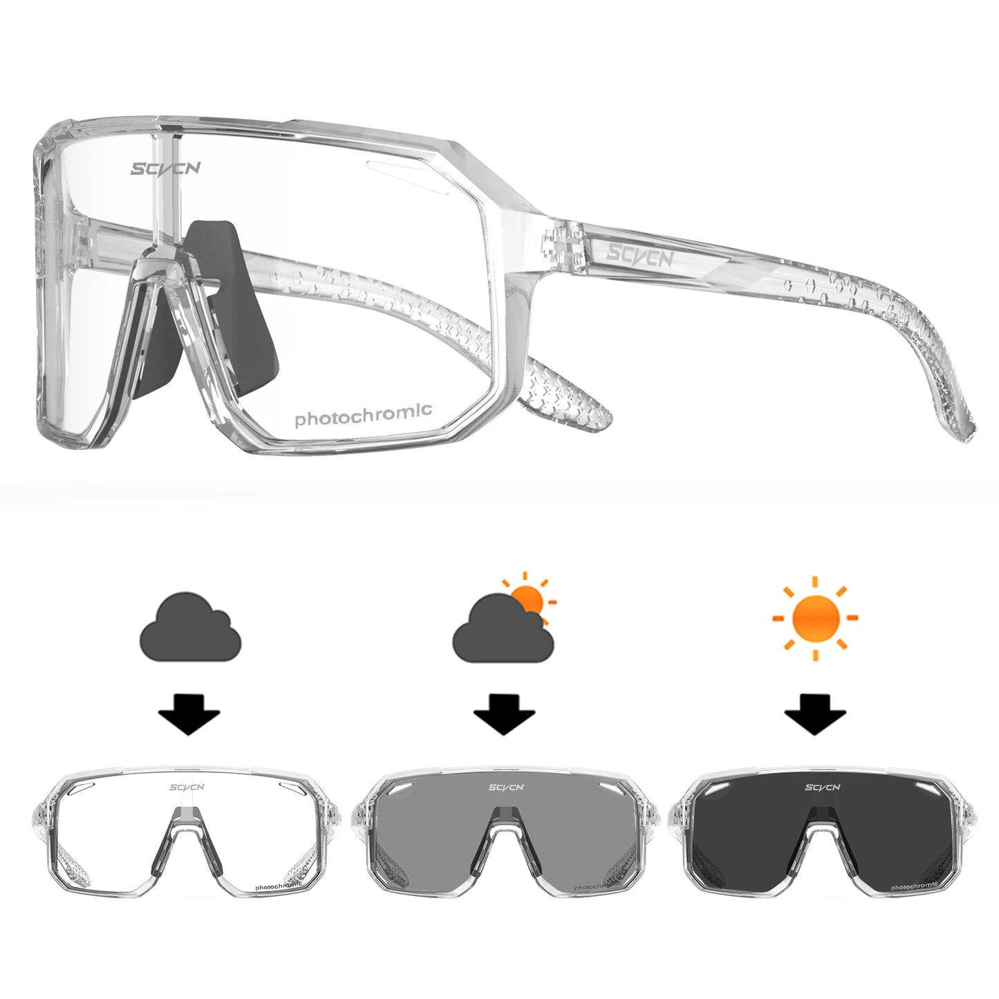 -COLE Photochromic SEVEN flex Sport Sunglasses (Transition Lens) - (7 colors available)